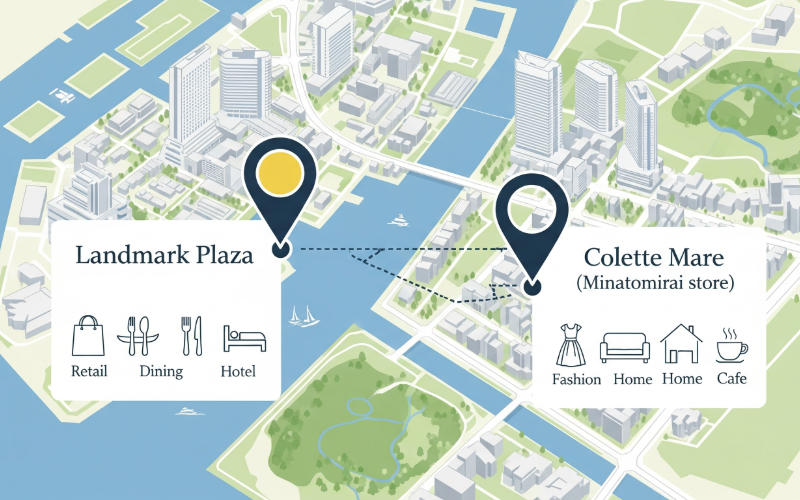 ダイヤモンドシライシ横浜ランドマークプラザ店とみなとみらい店の違い

