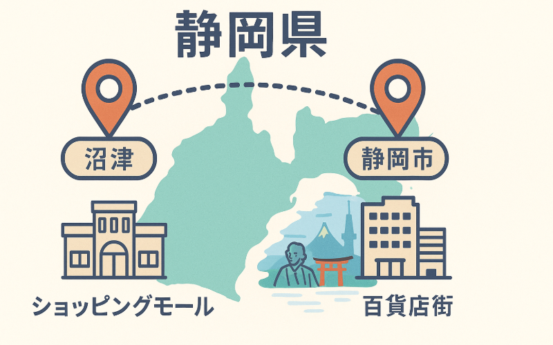 ダイヤモンドシライシ沼津店と静岡本店の比較