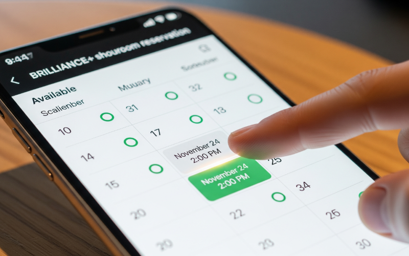ブリリアンスプラスのショールームの予約