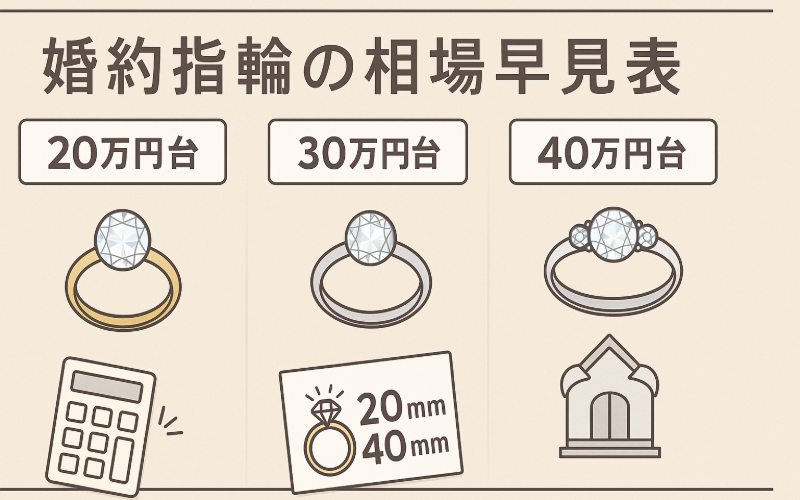 ダイヤモンドシライシの婚約指輪の相場早見表