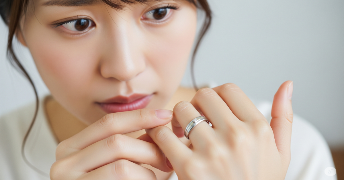 ダイヤモンドシライシの指輪は傷つきやすいか不安な女性