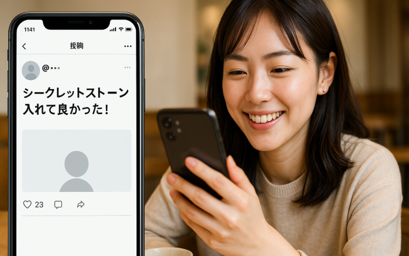 ダイヤモンドシライシのシークレットストーンの口コミ