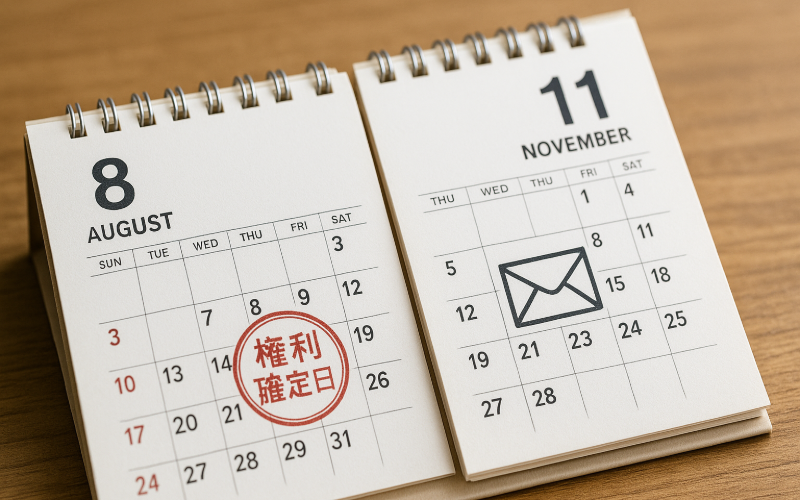 株主優待券が届く時期