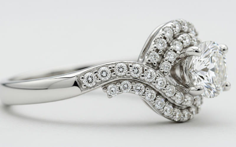 アイプリモの婚約指輪「オーロラ」のデザイン