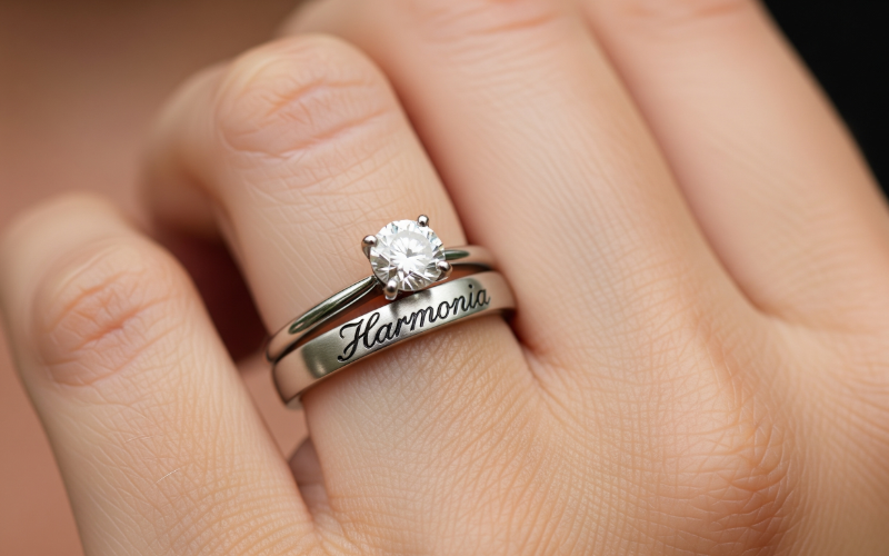 アイプリモ「ハルモニア」と婚約指輪の重ね付け

